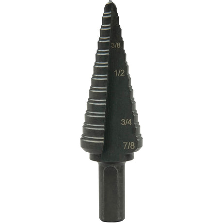 Multi-Hole Step Bit, 3/16"/4.8 mm - 7/8"/#4/22.2 mm