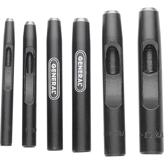 Hollow Steel Punch Set, 6 Pieces