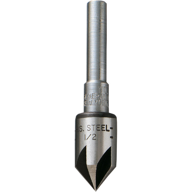 Countersink Bit, 1/2", High Speed Steel, 82° Angle, 5 Flutes