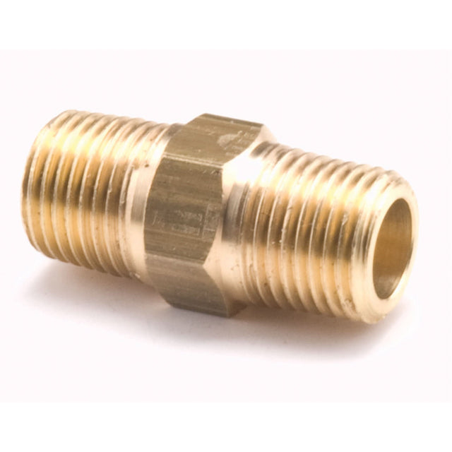 Hex Pipe Nipples, Brass, 1/4", Standard