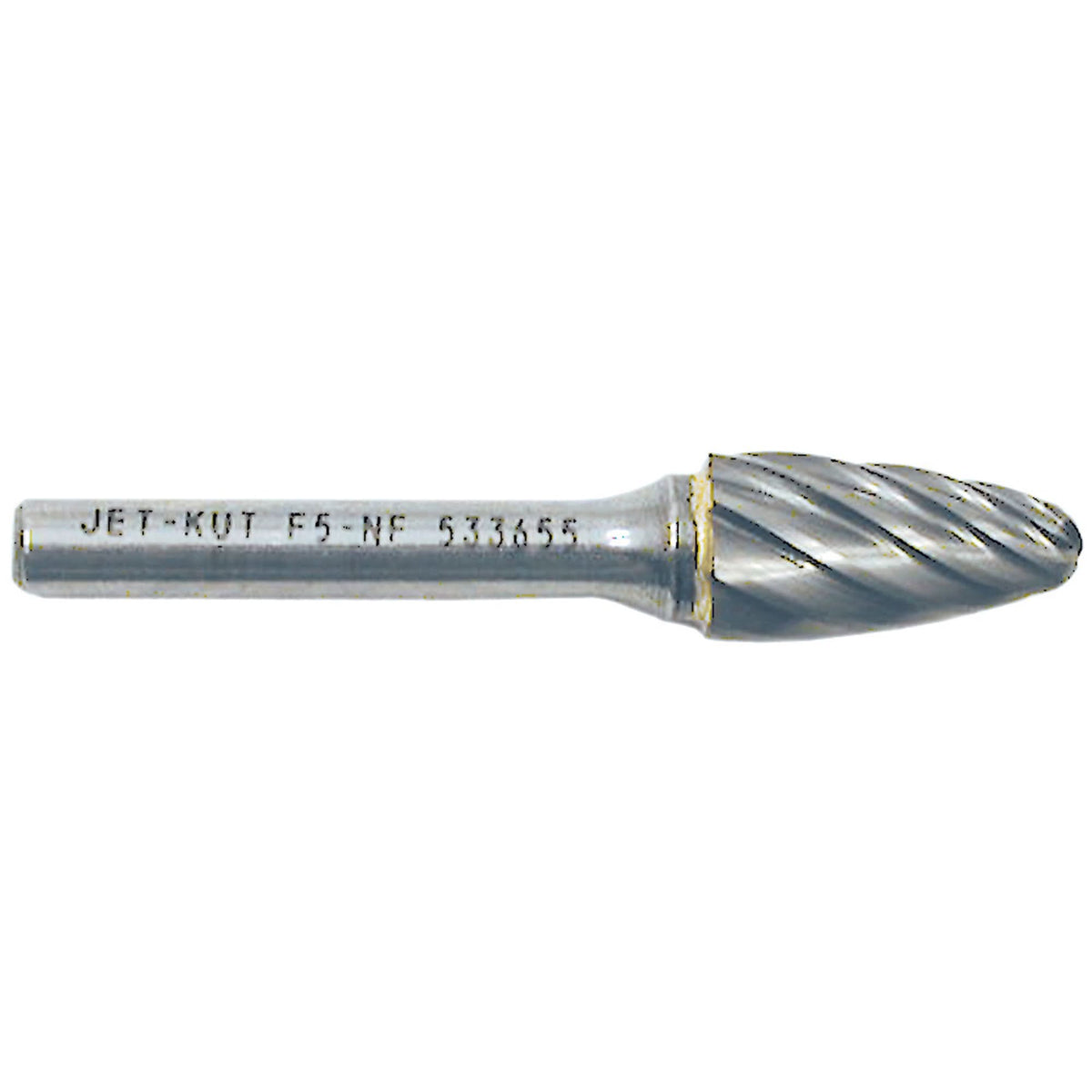 F5-NF 1/4" Round Nose Shape Bur for Aluminum/Non-Ferrous Materials, 1/2" Dia.