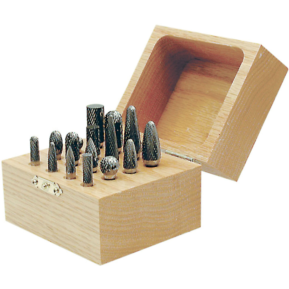 CBK-16 Carbide Bur Set in Wooden Box, 16 Pieces