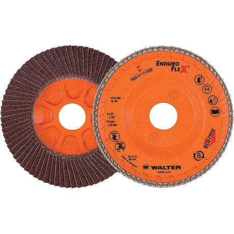 Enduro-Flex™ Flap Disc, 4-1/2" x 7/8", Type 27, 80 Grit, Zirconia Alumina