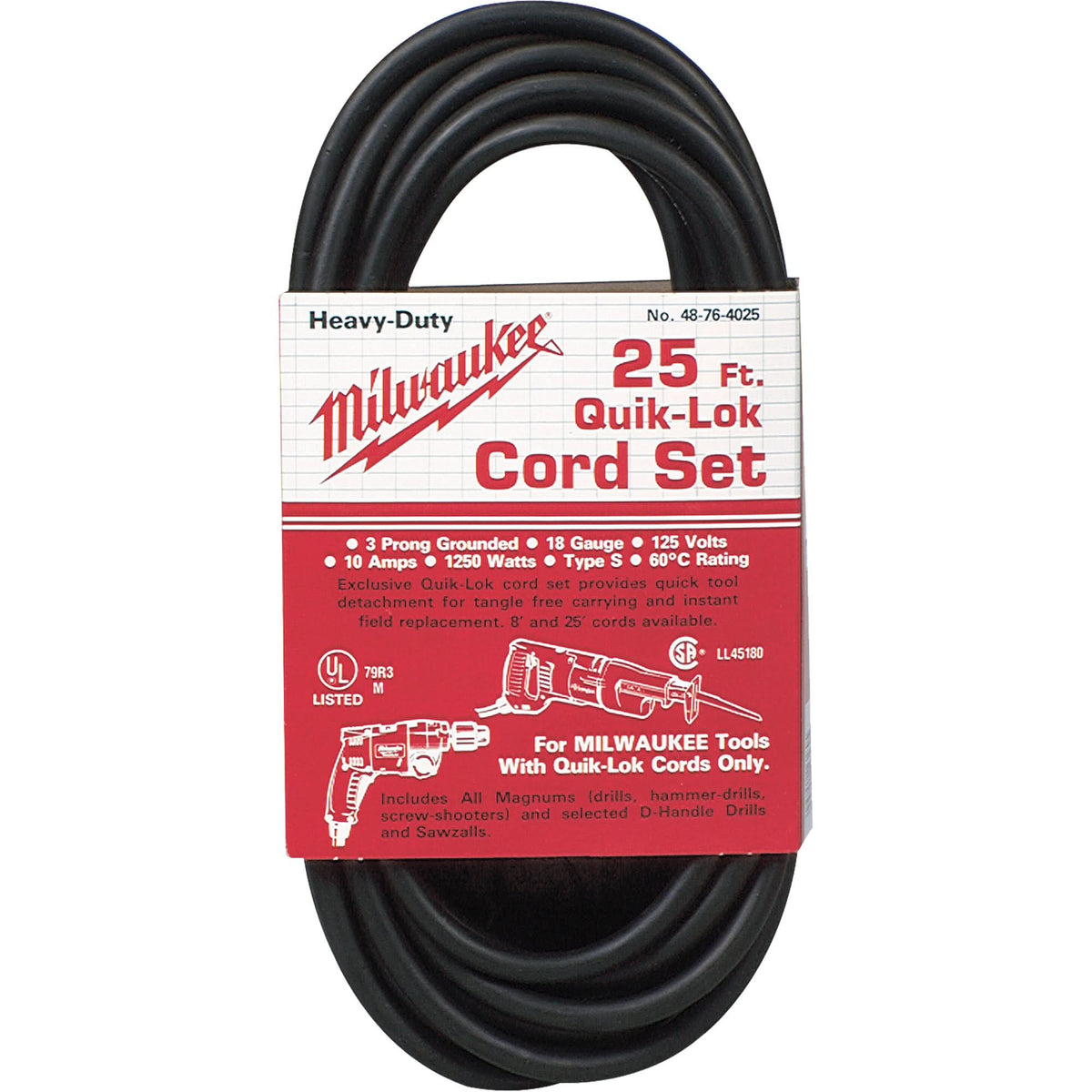 25' 3-Wire Quik-Lok® Cord