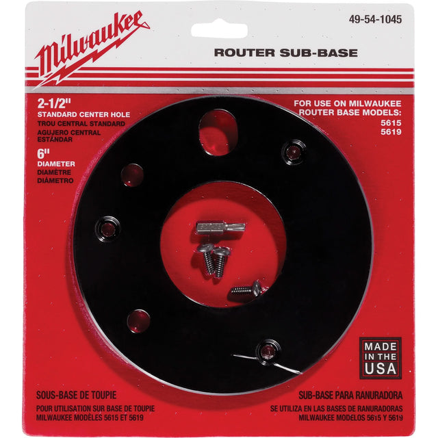 6" Diameter 2-1/2" Center Hole Sub-Base