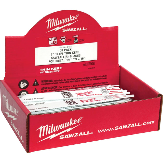 Sawzall® Reciprocating Saw Blade, Bi-Metal, 14 TPI, 6" L x 3/4" W