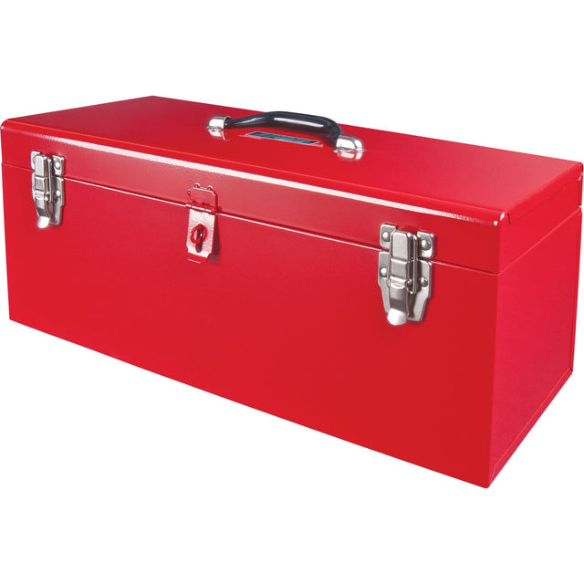 ATB100 Portable Tool Box with Metal Tool Tray, 8-3/4" D x 21" W x 9" H, Red