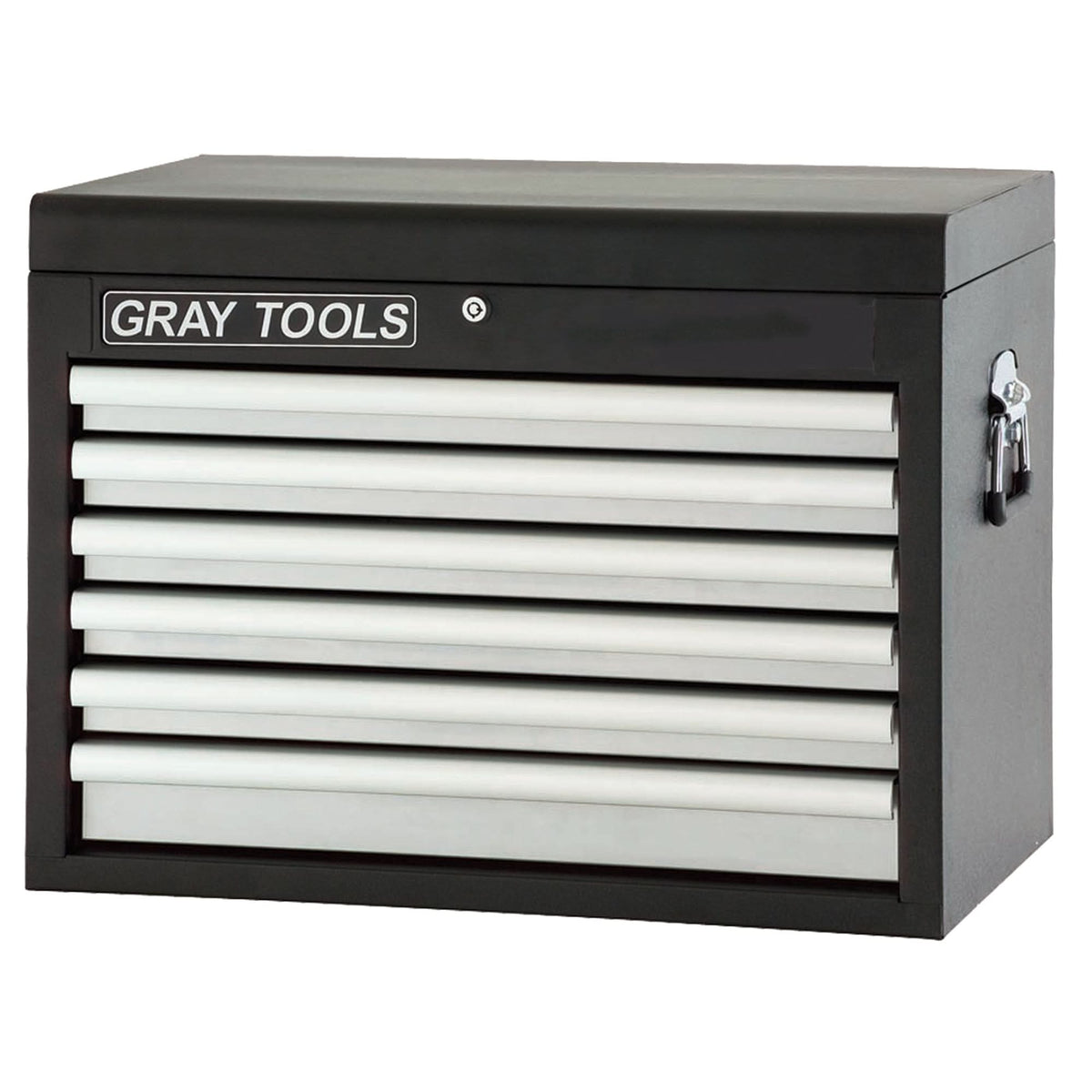 Top Chest - 6 Drawers, 26" W, 6 Drawers, Black