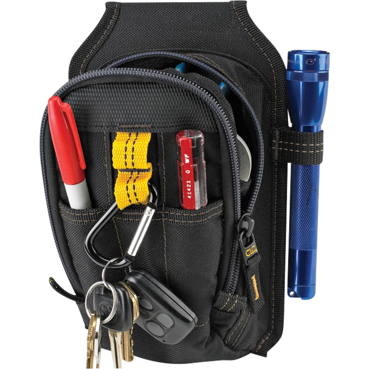 Small Tool Pouch, Multiple Tool Holder, Polyester, 9 Pockets