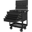 EX Deluxe Series Tool Cart, 4 Drawers, 22-7/8" L x 33" W x 44-1/4" H, Black