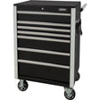 Heavy-Duty Tool Cart, 7 Drawers, 28" W x 22" D x 42-3/8" H, Black