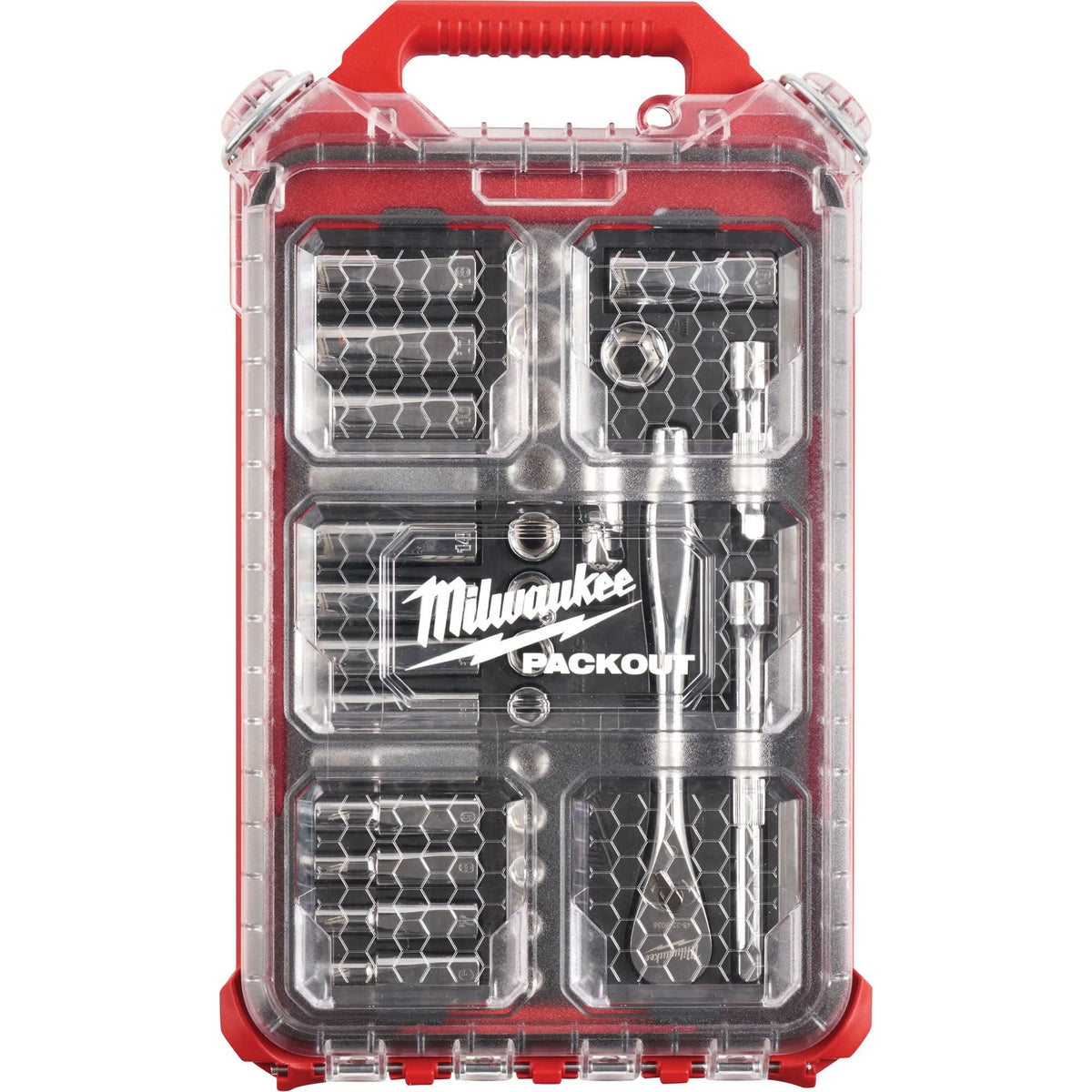Metric Ratchet & Socket Set with Packout™ Low-Profile Compact Organizer, 32 Pcs, 3/8" Drive Size, Deep