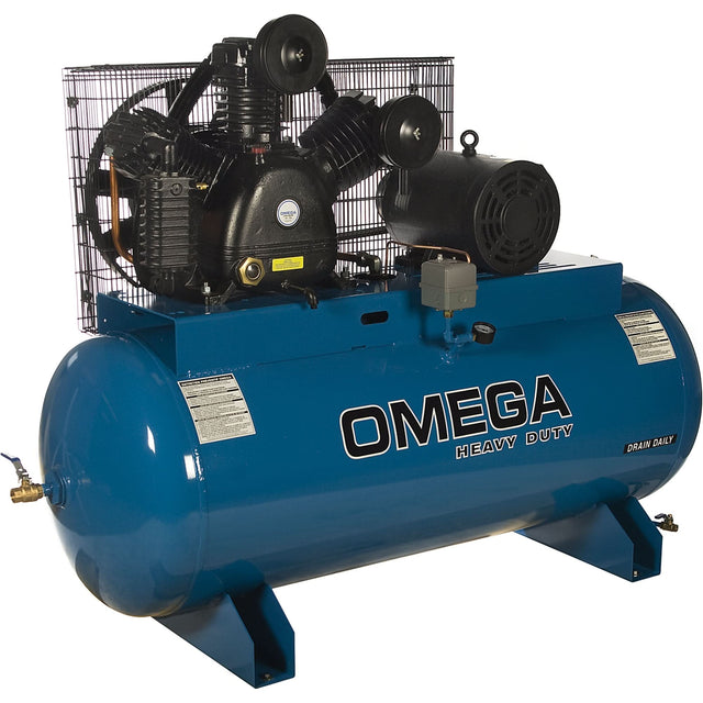 Industrial Series Air Compressors - Horizontal Compressors - Two Stage, 100 Gal. (120 US Gal)