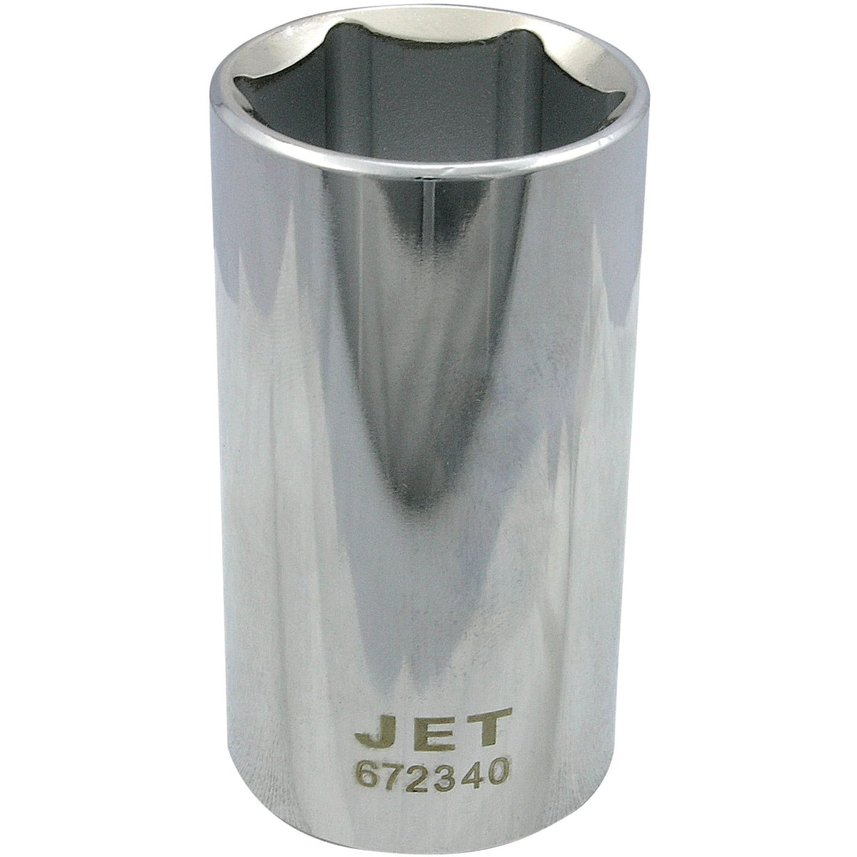 Chrome Socket, 1-1/4", 1/2" Drive, 6 Points, Deep