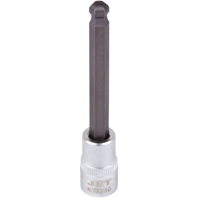 Bit Socket, Hex Ball, 10 mm x 4" L, 3/8" Drive