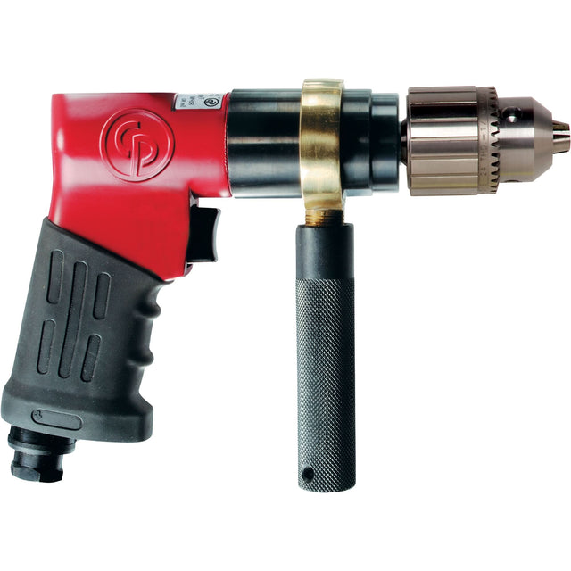 Reversible Drill, 15 CFM, 1/4" NPTF, 3/8" Chuck