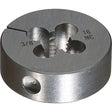 Round Adjustable Die, Bright Finish, M10 X 1.5 Thread, High Speed Steel