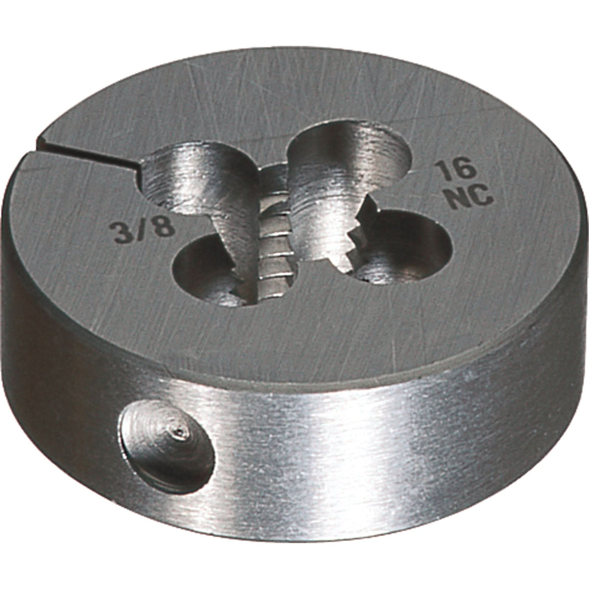 Round Adjustable Die, Bright Finish, 1/2"-20 Thread, High Speed Steel