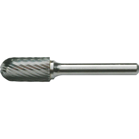 Solid Carbide Burrs - Cylinder Shape with Ball Nose, SC-14, 3/16" Dia., 5/8" Depth of Cut
