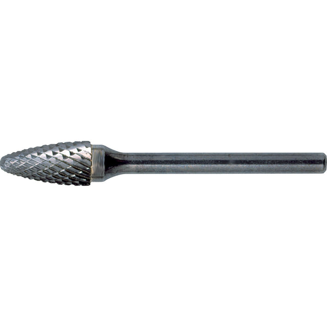 Solid Carbide Burrs - Tree Shape with Ball Nose, SF-1, 1/4" Dia., 5/8" Depth of Cut