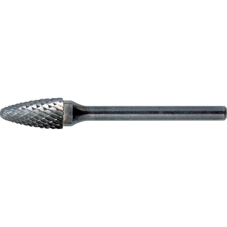 Solid Carbide Burrs - Tree Shape with Ball Nose, SF-3, 3/8" Dia., 3/4" Depth of Cut