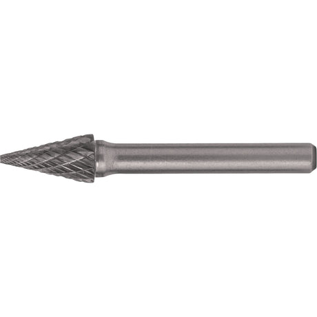 Solid Carbide Burrs - Pointed Cone Shape, SM-6, 5/8" Dia., 1/4" Shank, 1" Depth of Cut