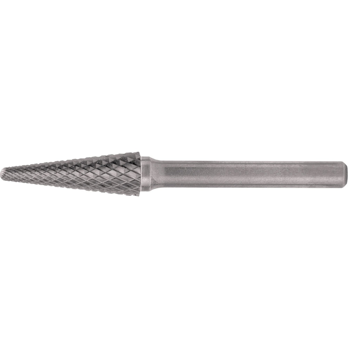 Solid Carbide Burrs - Taper Shape Radius End 14°, 1/4" Shank