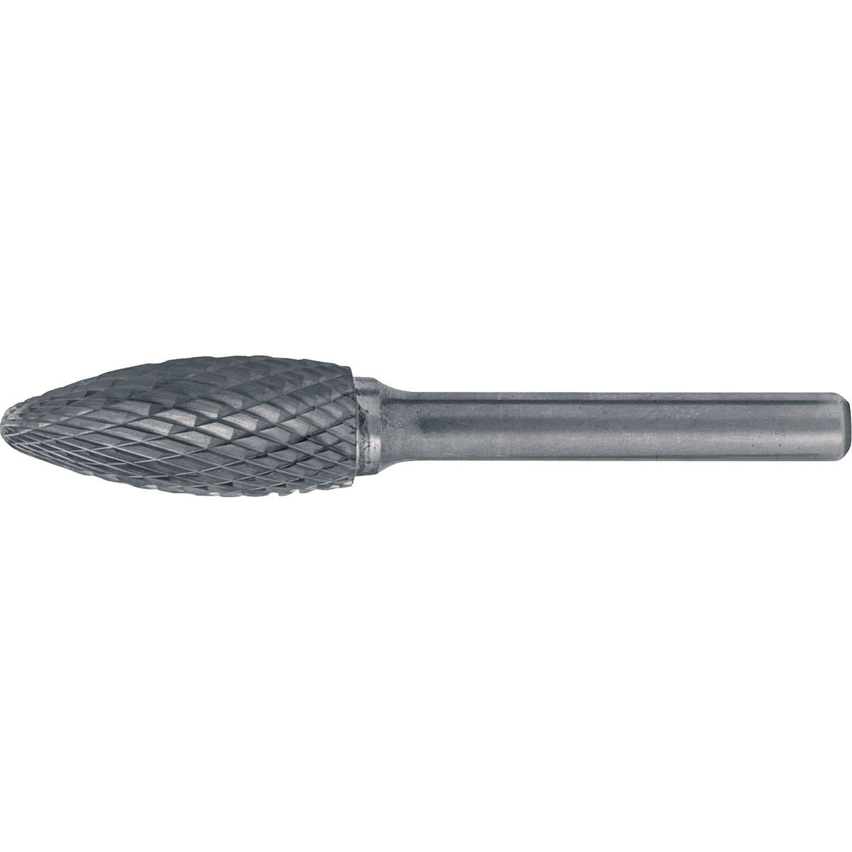 Solid Carbide Burrs - Flame Shaped, 1/2" Dia., 1/4" Shank