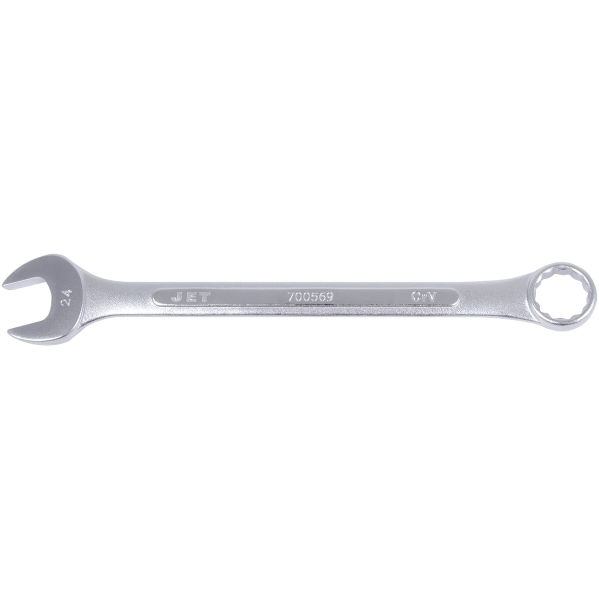 Raised Panel Combination Wrench, 24 mm, Chrome Finish
