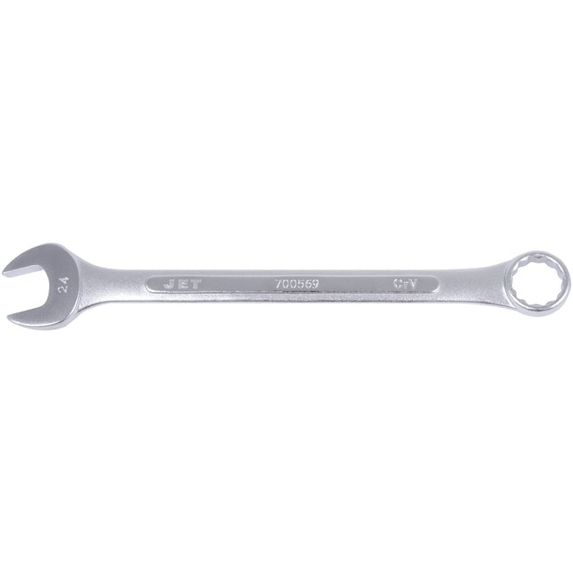 Raised Panel Combination Wrench, 24 mm, Chrome Finish