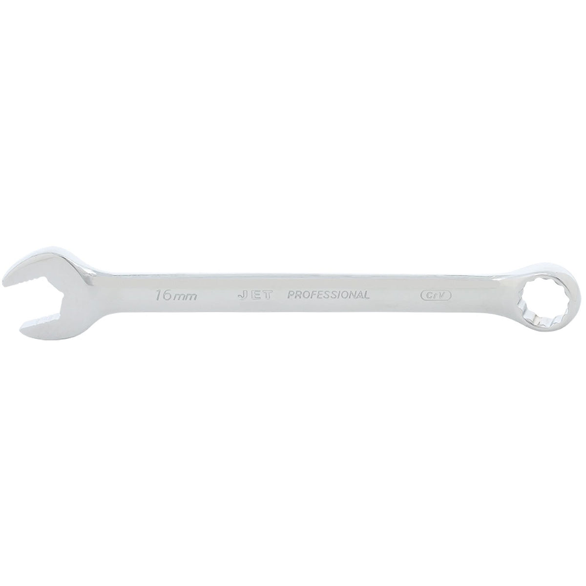 Long Pattern Fully Polished Combination Wrench, 16 mm, Chrome Finish