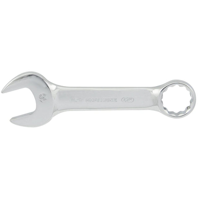 Fully Polished Stubby Combination Wrench, 12 Point, 17 mm, Chrome Finish