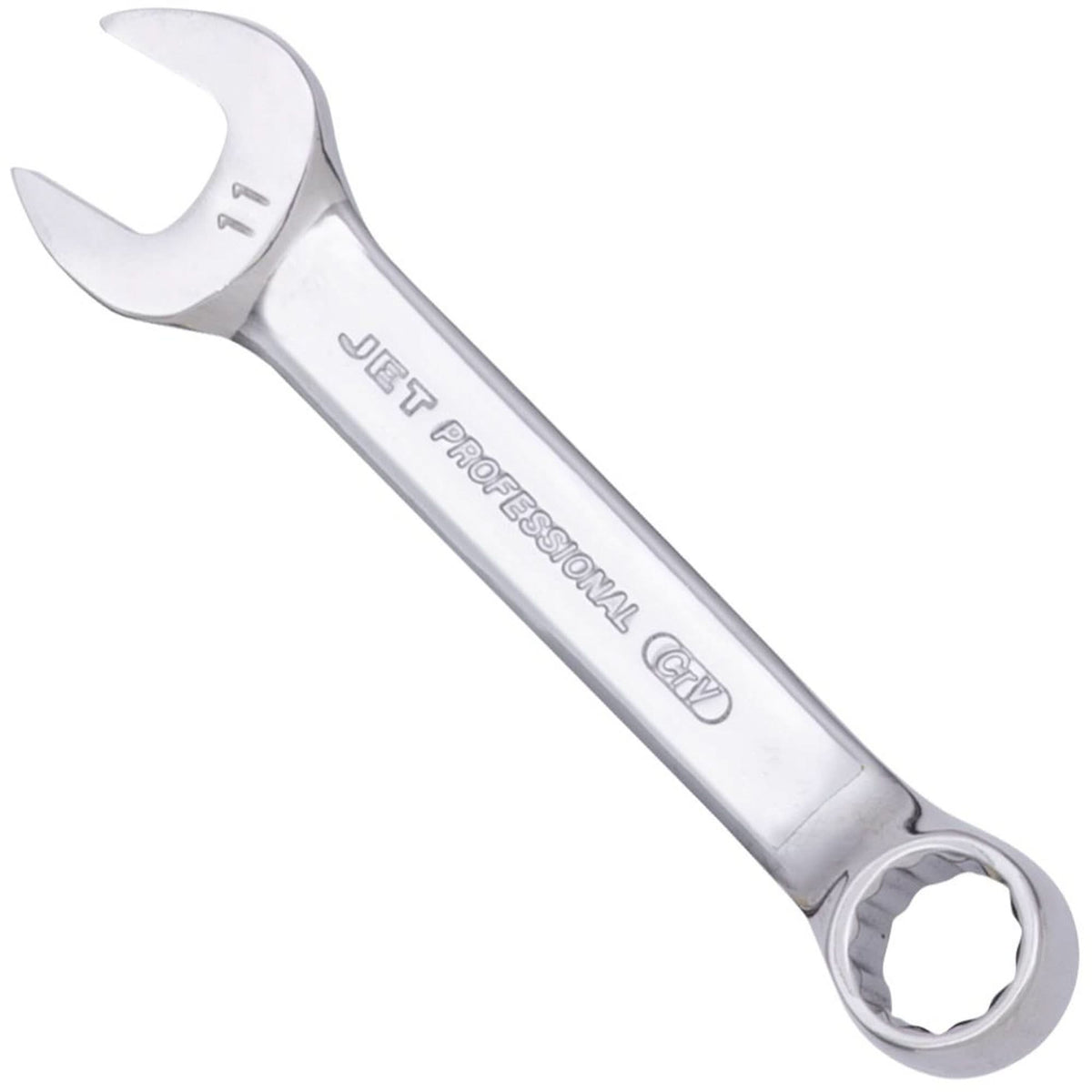 Fully Polished Stubby Combination Wrench, 12 Point, 14 mm, Chrome Finish