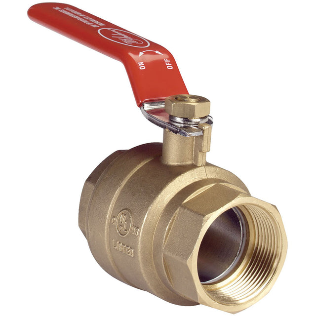 Two-Piece Hand Lever Ball Valves - Series BV2MB, Brass, Manual, 3/8", FNPT x FNPT