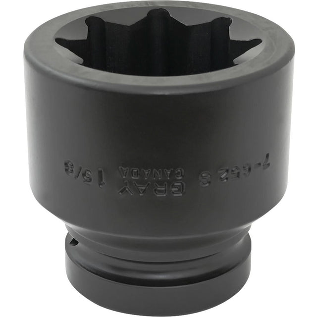 Double Square Socket, Impact, 1-5/8", 1" Drive, 8 Points