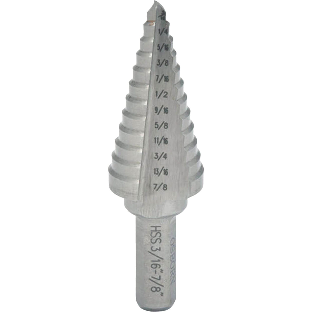 Progressive Step Drill, 1/4" - 3/8" , 1/8" Increments, High Speed Steel