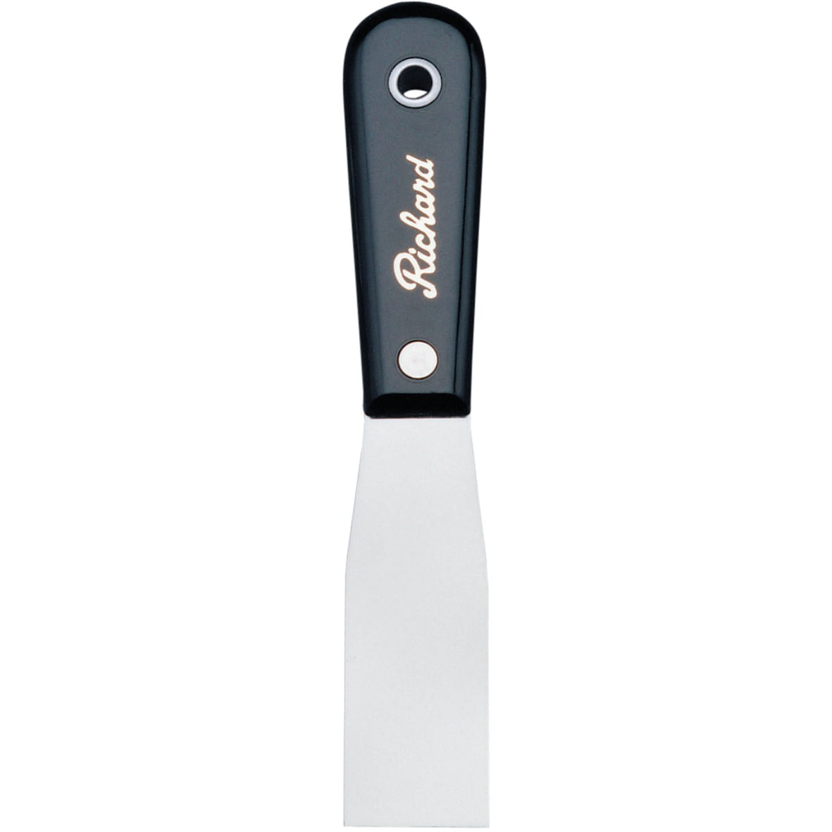 Putty Knife Stiff, Steel Blade, 1-1/4" Wide, Polypropylene Handle