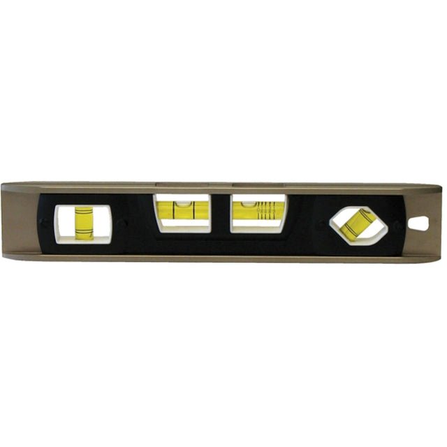 Torpedo Level, 12" L, Aluminum, 4 Vials, Magnetic