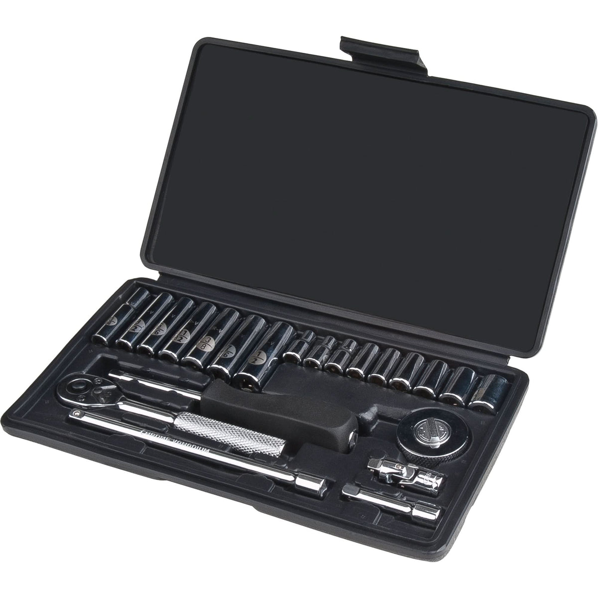 Socket Set, 22 Pcs, 1/4" Drive Size, Deep