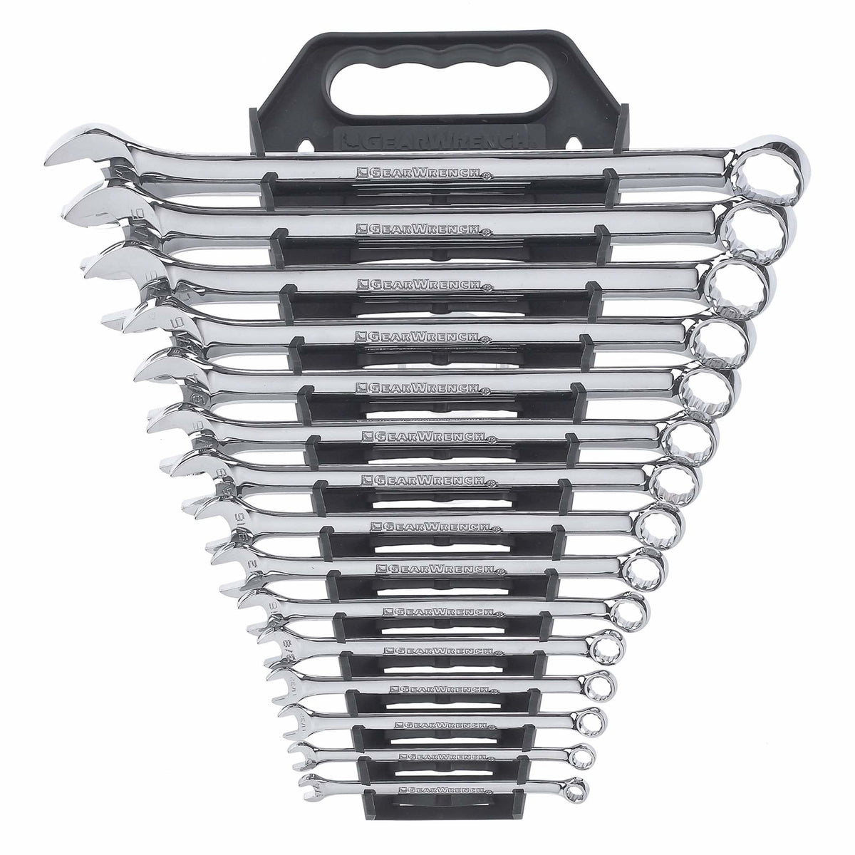 12-Point Long Pattern Wrench Set, Combination, 15 Pieces, Imperial