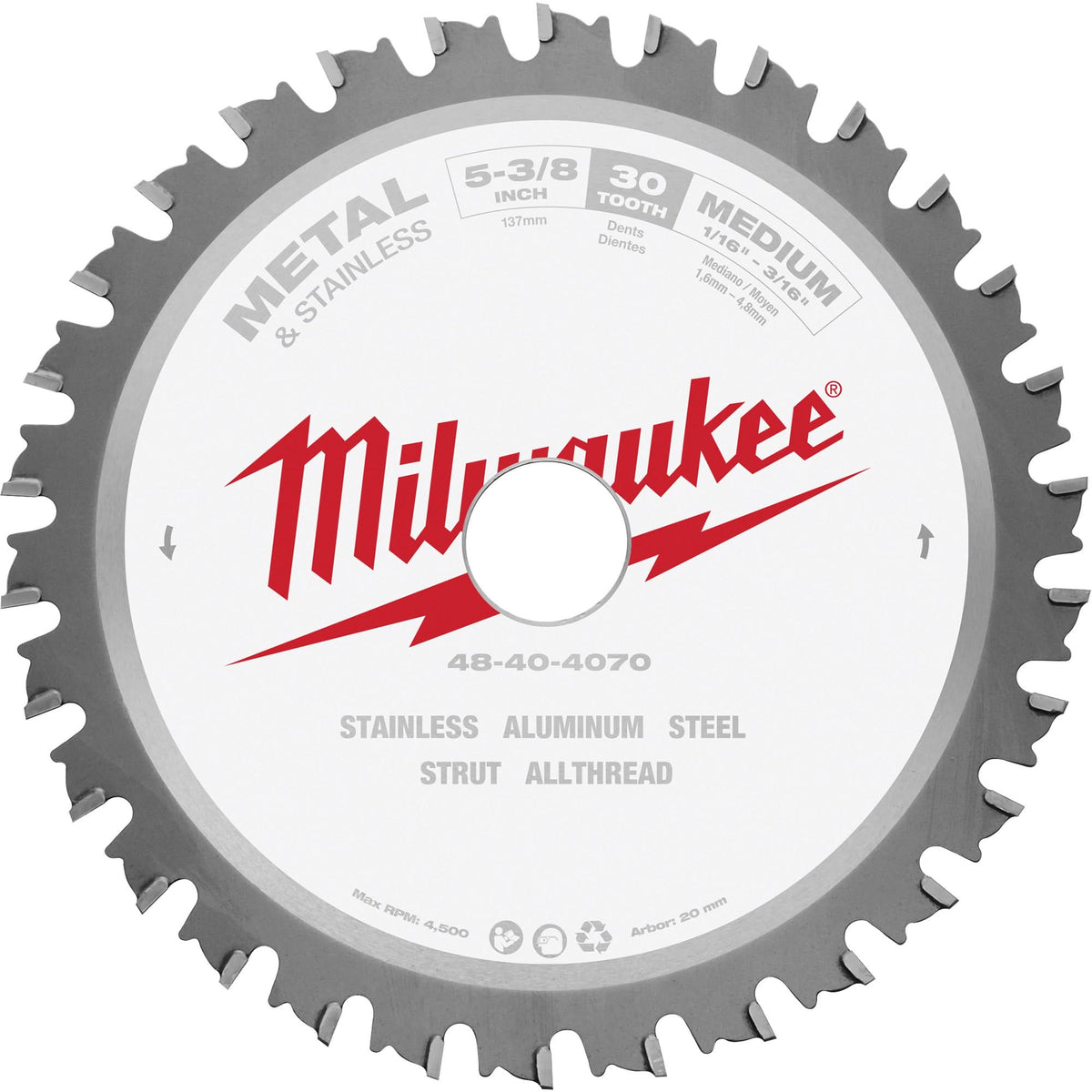 MetalTech™ Circular Saw Blade, 5-3/8", 30 Teeth, Metal Use