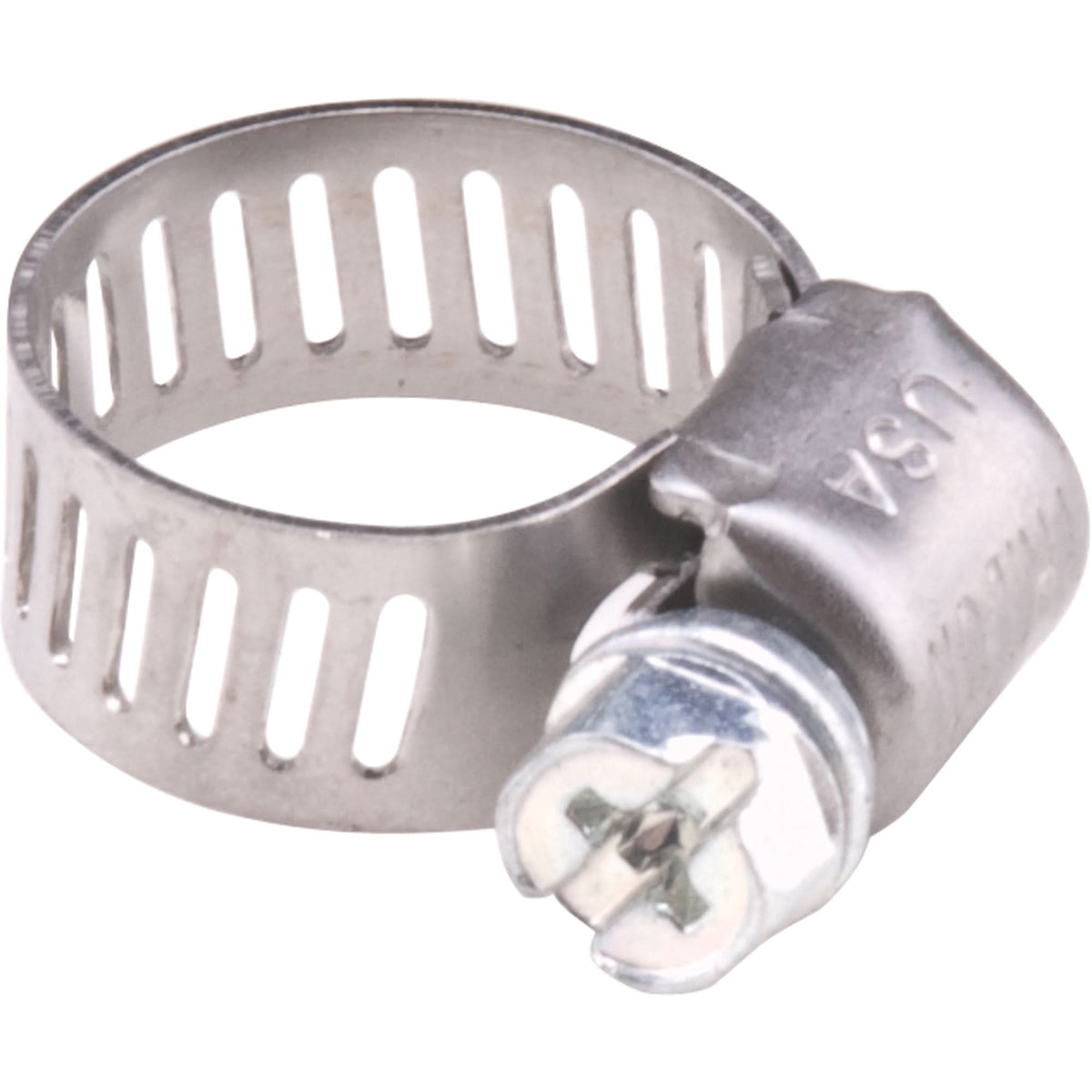 Hose Clamps - Stainless Steel Band & Zinc Plated Screw, Min Dia. 1/5", Max Dia. 5/8"