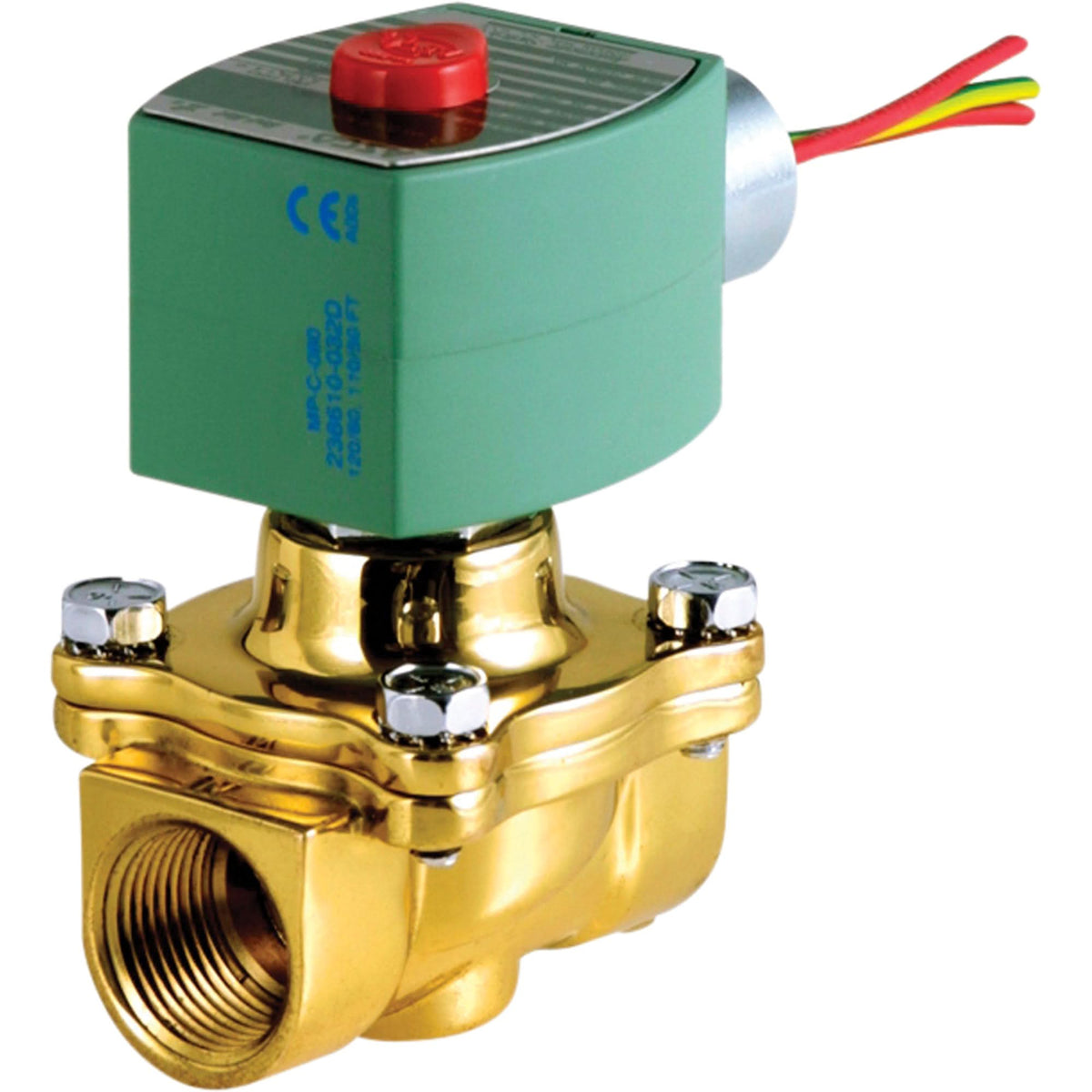 2-Way Pilot Operated Solenoid Valves, 3/8" Pipe, 135 PSI