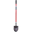 Heavy-Duty Round Point Shovel, Carbon Steel Blade, Fibreglass, Straight Handle