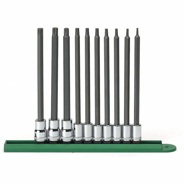Long Bit Socket Set, Torx®, 1/4"/3/8" Drive, 10 Pcs