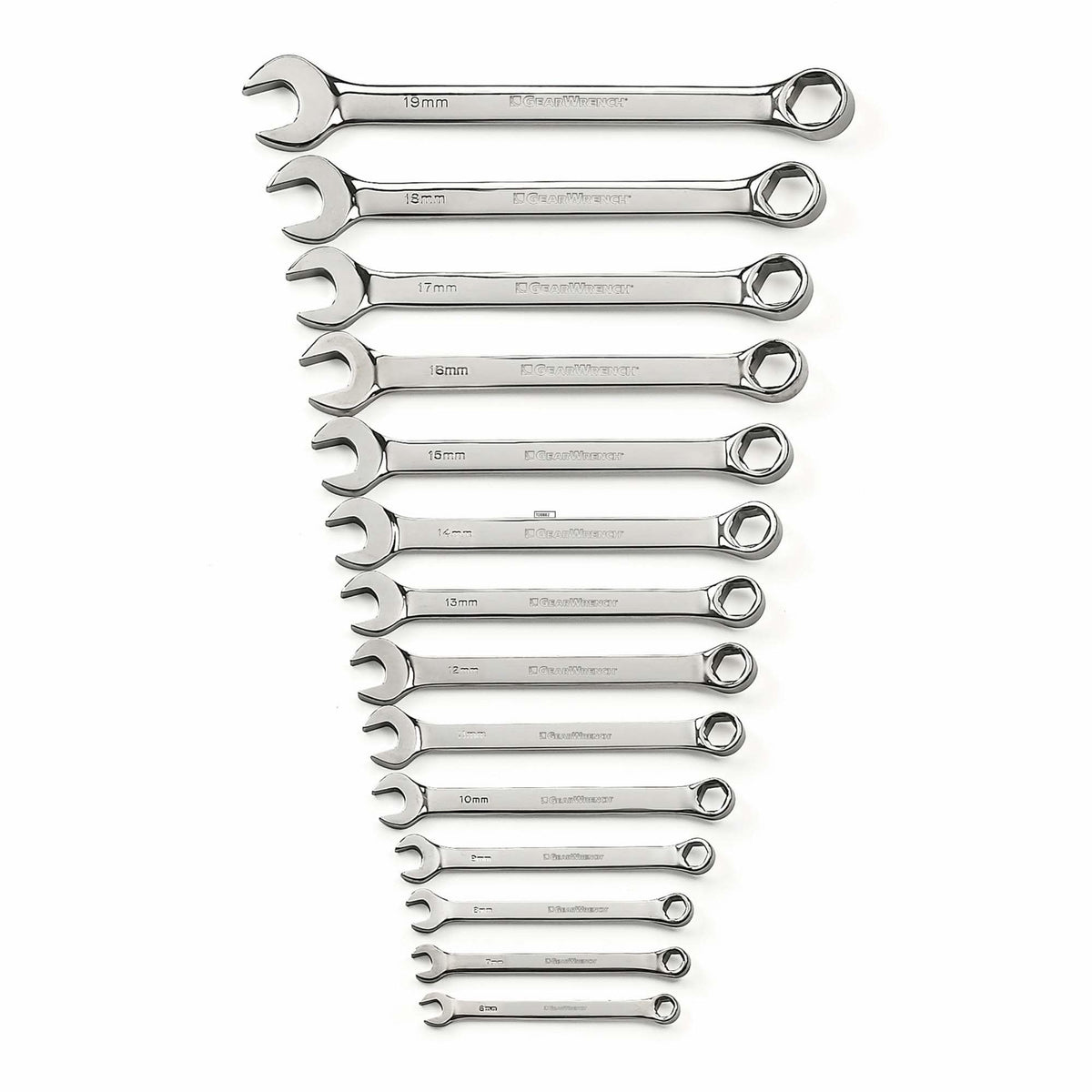 6-Point Wrench Set, Combination, 14 Pieces, Metric