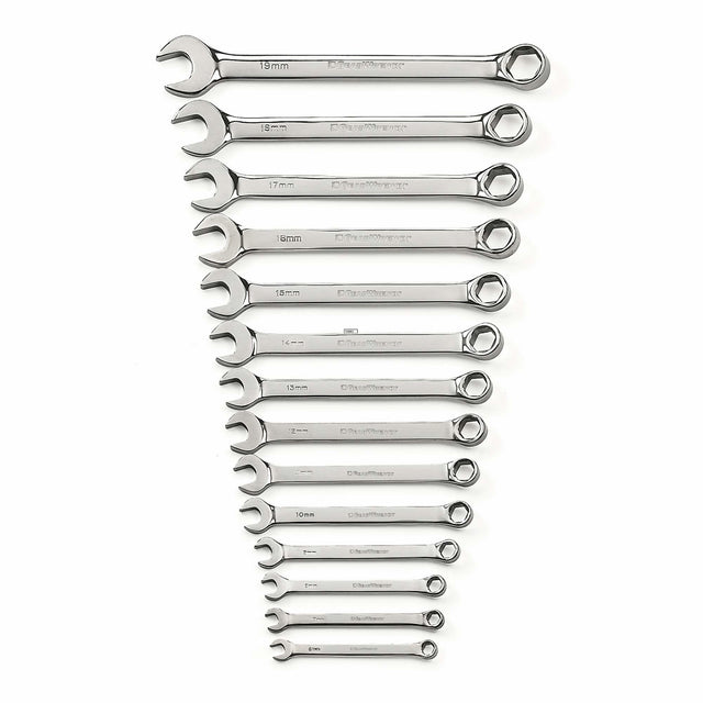 6-Point Wrench Set, Combination, 14 Pieces, Metric