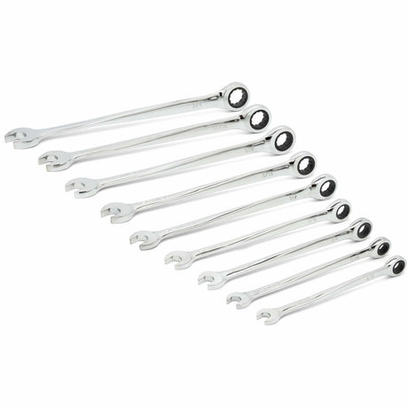 72-Tooth 12 Point XL X-Beam™ Ratcheting SAE Wrench Set, Combination, 9 Pieces, Imperial