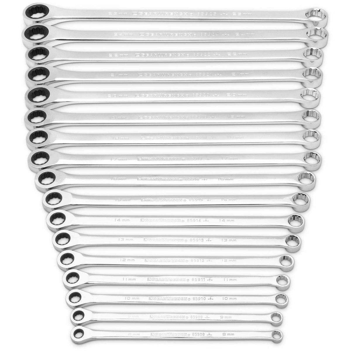 72-Tooth 12 Point XL GearBox™ Double Box Wrench Set, Ratcheting Box, 17 Pieces, Metric