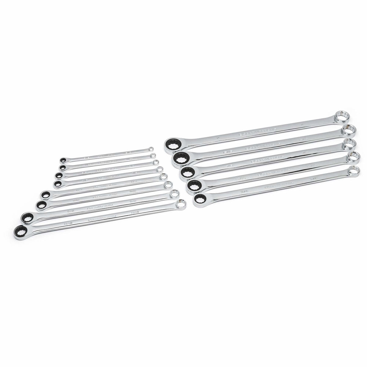 72-Tooth 12 Point XL GearBox™ Double Box SAE Wrench Set, Ratcheting Box, 13 Pieces, Imperial